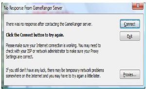 gameranger server no response